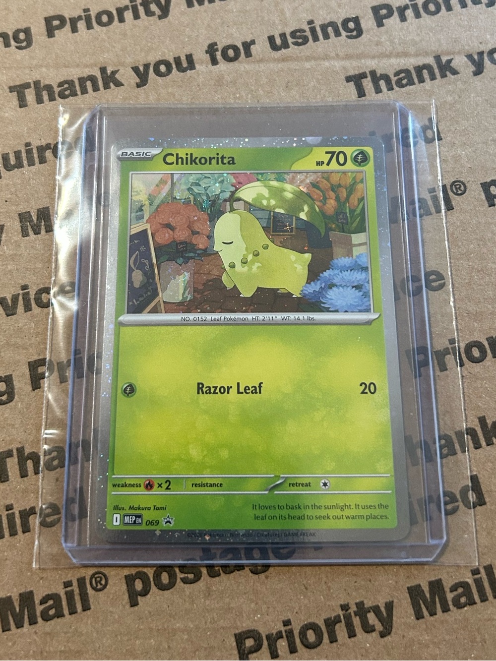 Holo Chikorita ‘26 Perfect Order Promo Card No. 069